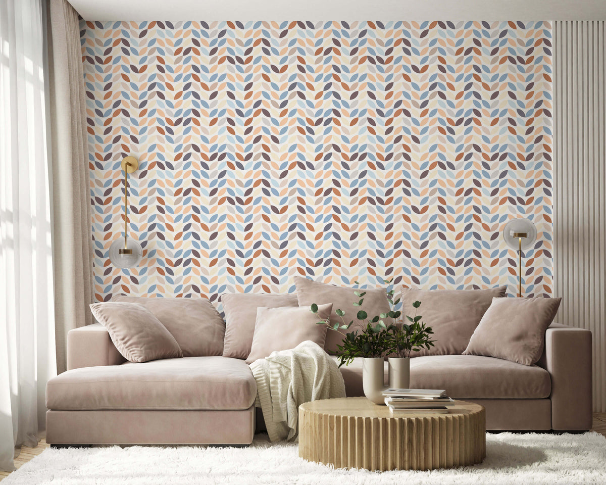 Stem Numerous Retro Colour-ways Wallpaper