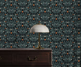 Stire Dark Leaf Pattern Wallpaper