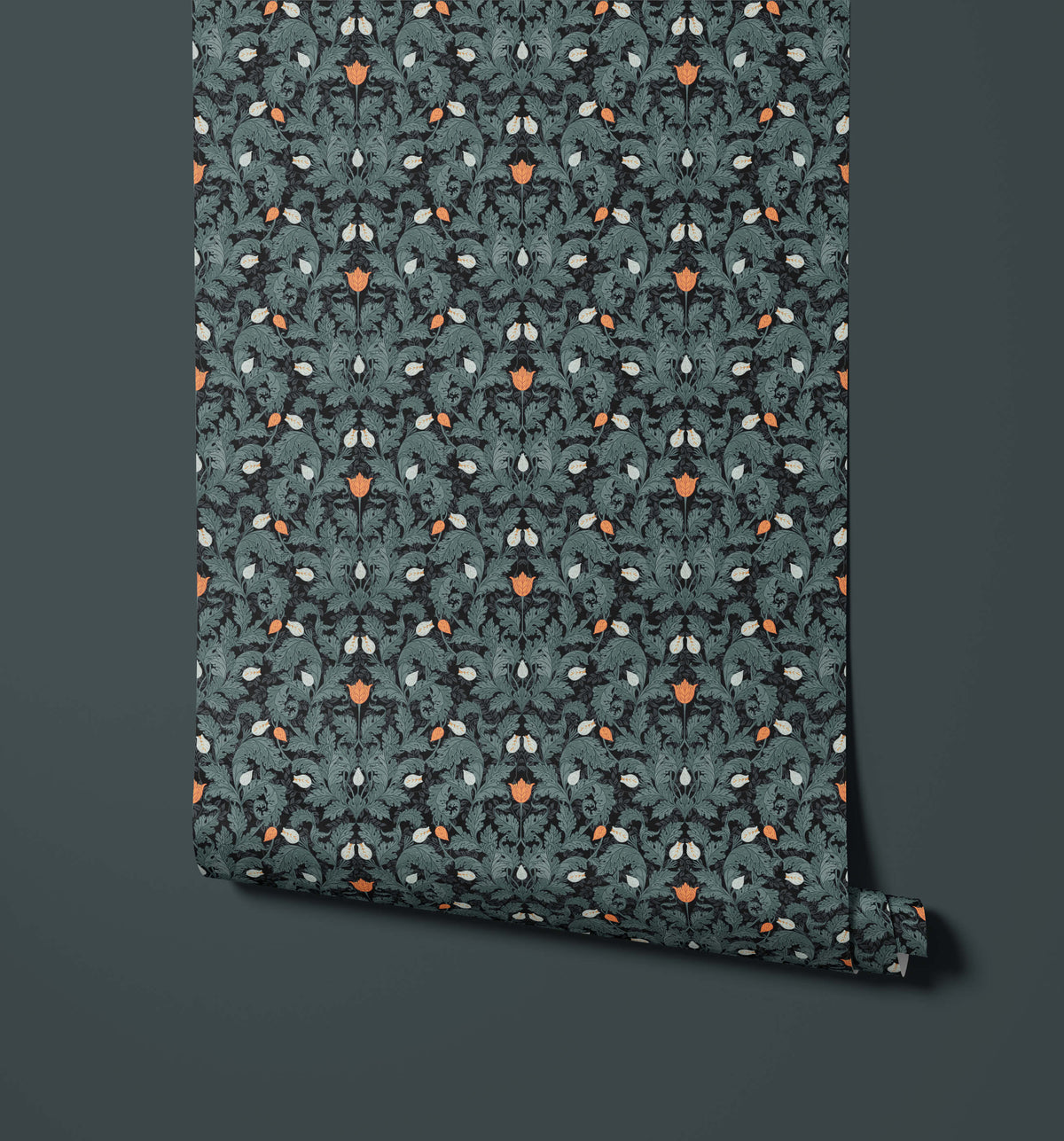 Stire Dark Leaf Pattern Wallpaper