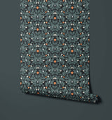 Stire Dark Leaf Pattern Wallpaper
