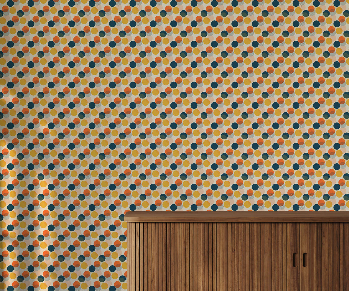Stoop Introducing Mid-century Circle Wallpaper