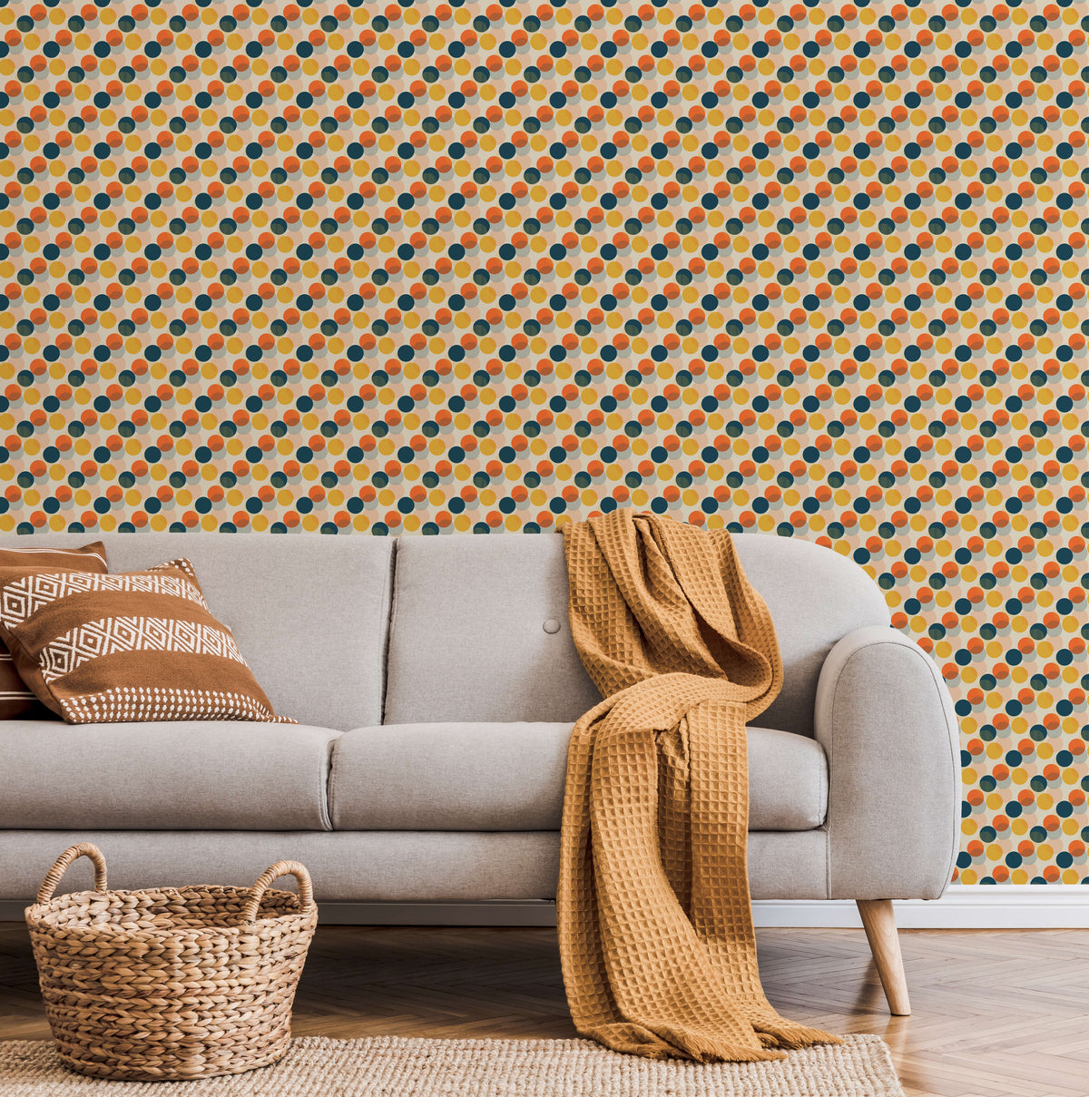 Stoop Introducing Mid-century Circle Wallpaper