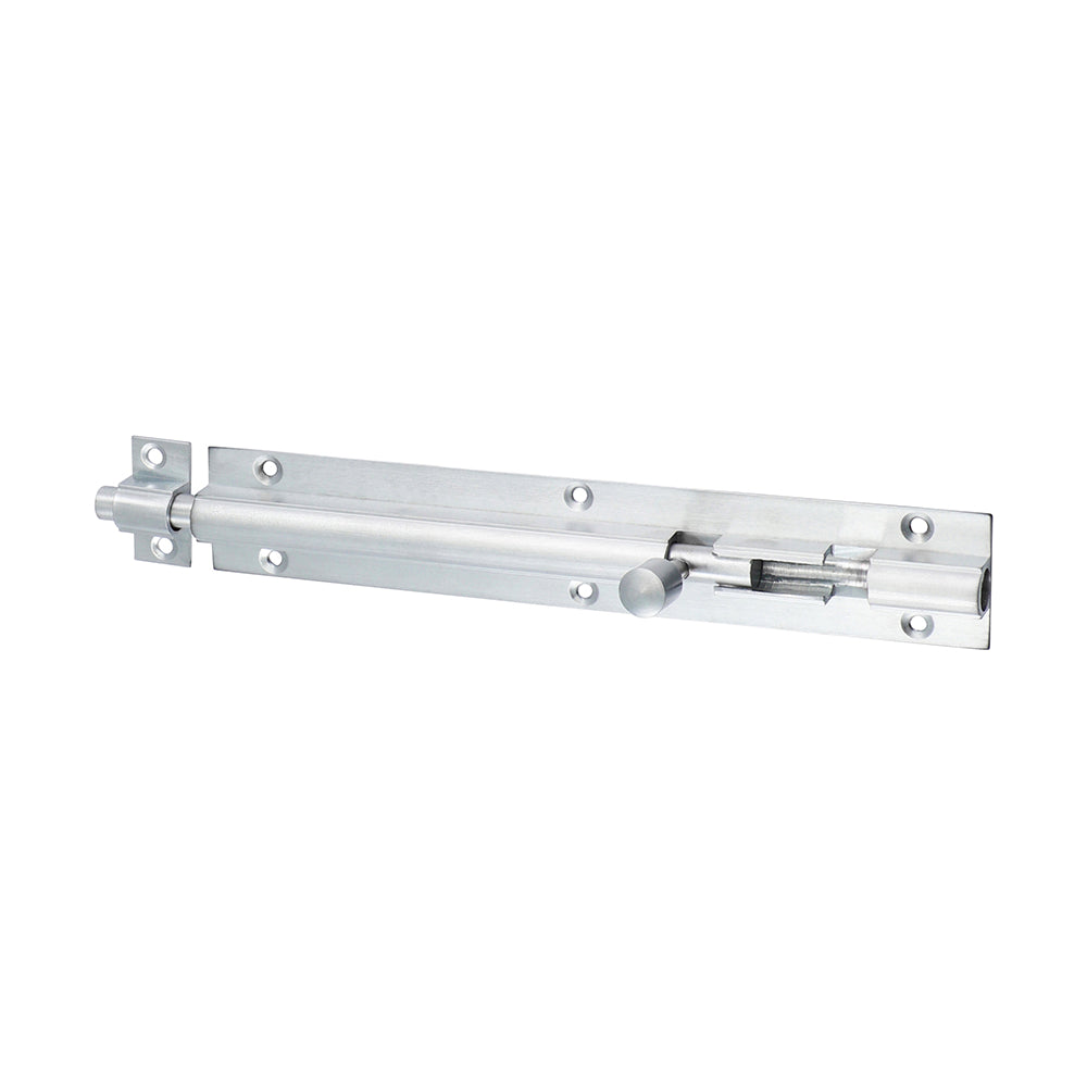 Straight Internal Door Barrel Bolt - Satin Chrome - 100 x 25mm