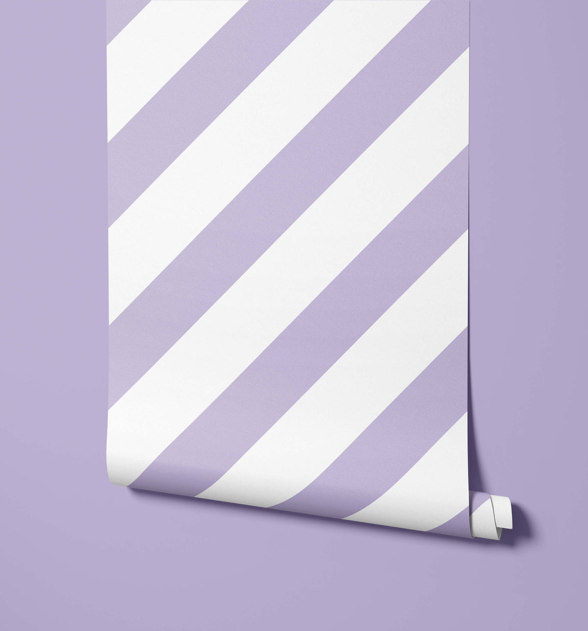 Sundae Childhood Lovely Pastel Striped Wallpaper