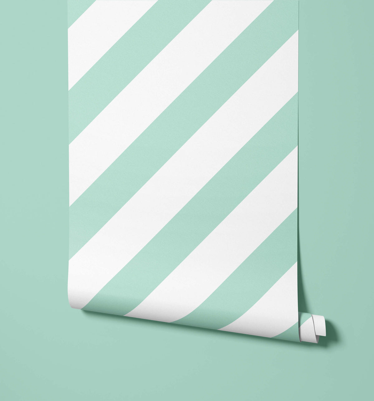 Sundae Childhood Lovely Pastel Striped Wallpaper