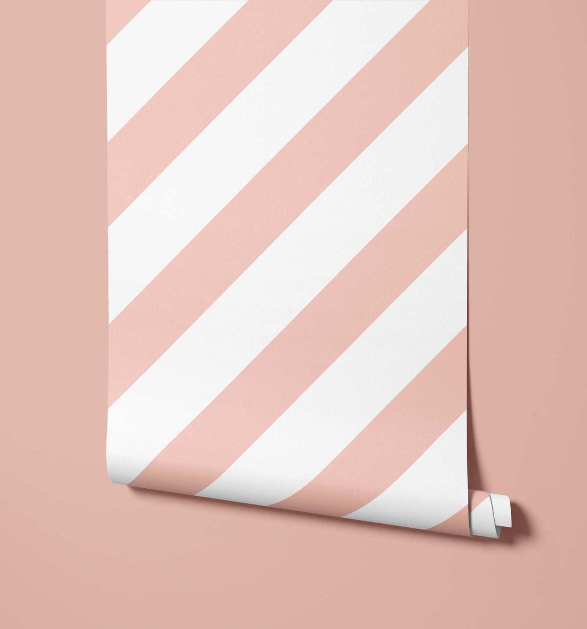 Sundae Childhood Lovely Pastel Striped Wallpaper