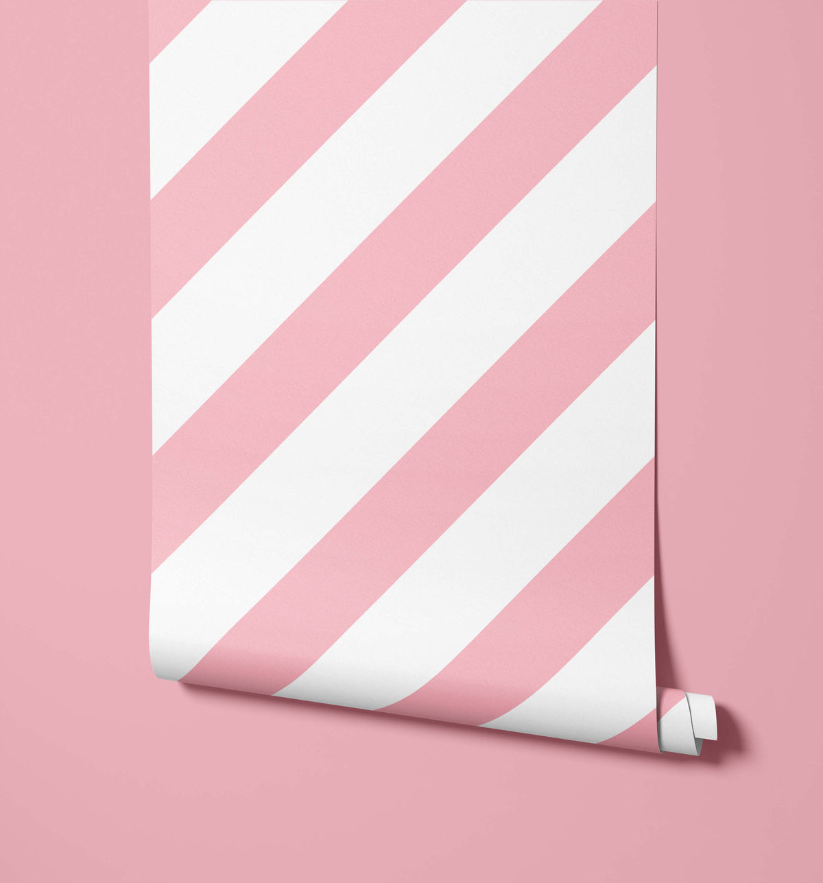 Sundae Childhood Lovely Pastel Striped Wallpaper