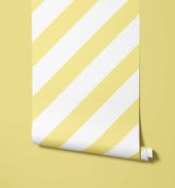 Sundae Childhood Lovely Pastel Striped Wallpaper