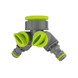 Wall Flange Kit 32mm MDPE + Brass Bib Tap + Lime Two Way Tap Splitter