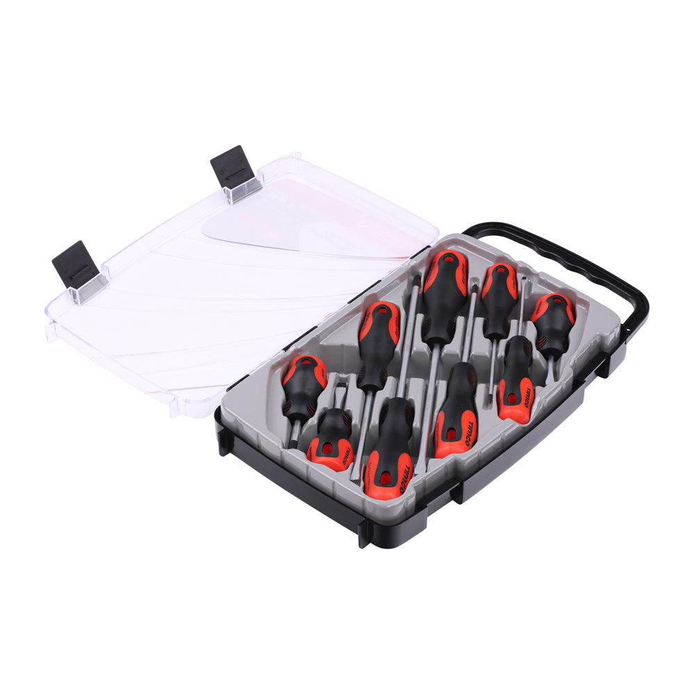 9-Piece Tradesman’s Screwdriver Set - Slotted/Phillips/Pozi