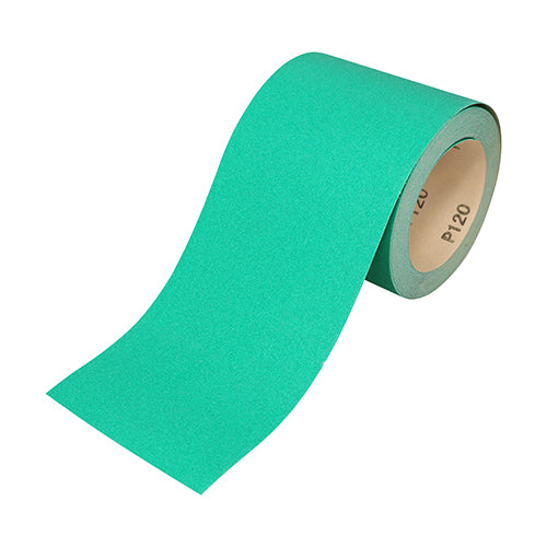 TIMCO Coarse (P40 - P60 Grit) Sandpaper - 115mm x 10m - 225g Paper - Green