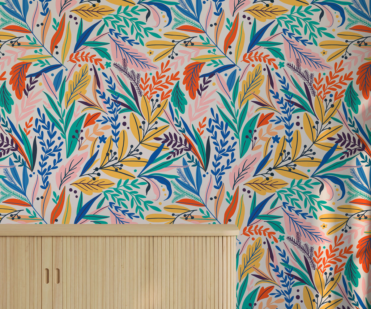 Tate Vibrant Floral Wallpaper