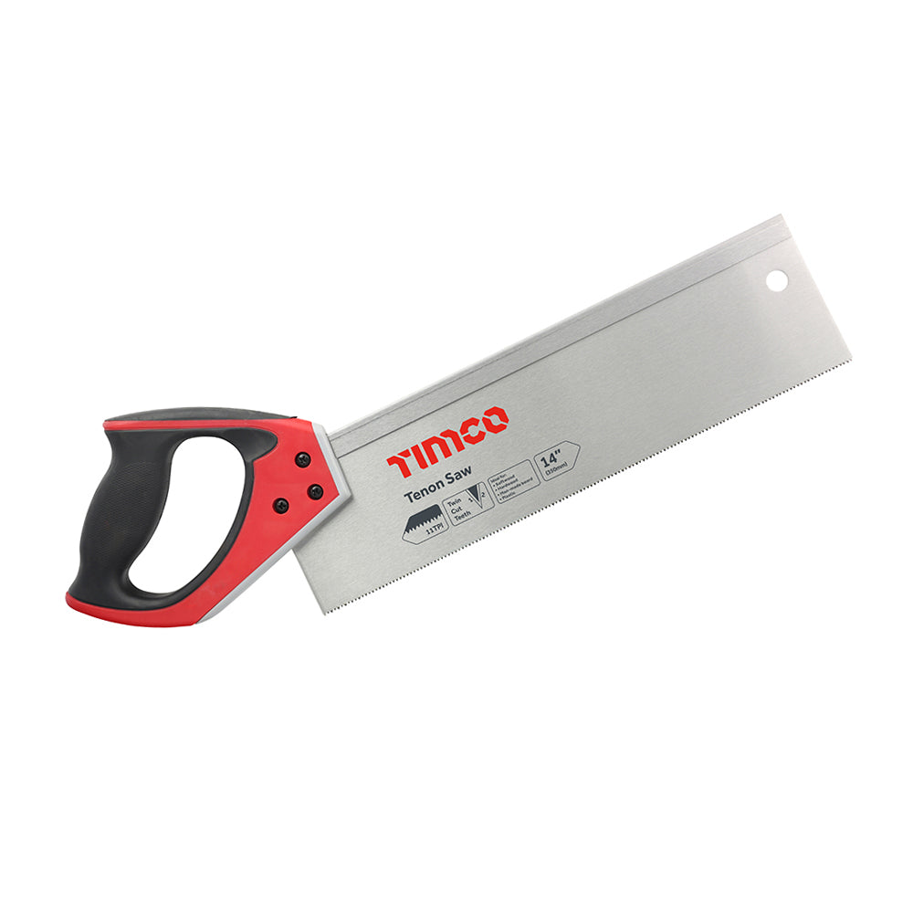 Tenon Saw 14" (350mm) – 11 TPI, Soft-Grip Handle