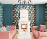 Thea Florals Intertwined Delicate Lines Wallpaper