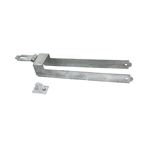 Throw Over Locking Gate Loop – Hot Dipped Galvanised - 450mm