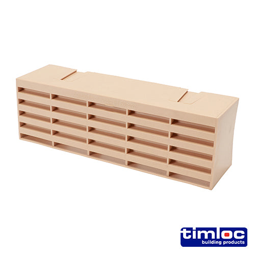 Airbrick Vent – Plastic (Buff) – 215 × 69 × 60mm – Pack of 20