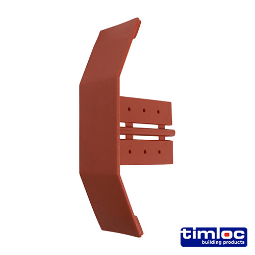TIMCO Ambi-Verge Eaves Starter, Terracotta, 155 × 105mm, angled view