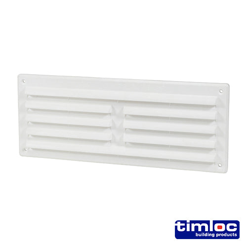 Louvre Vent with Flyscreen – Plastic - White