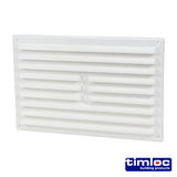 Louvre Vent with Flyscreen – Plastic - White
