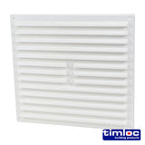 Louvre Vent with Flyscreen – Plastic - White