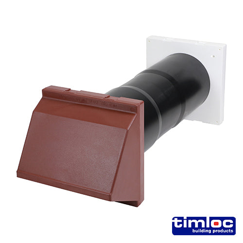 Aero Core Through Wall Ventilation Set with Cowl & Baffle – Brown  – 127 × 350mm