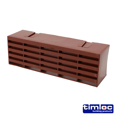 Airbrick Vent – Plastic (Brown) – 215 × 69 × 60mm – Pack of 20