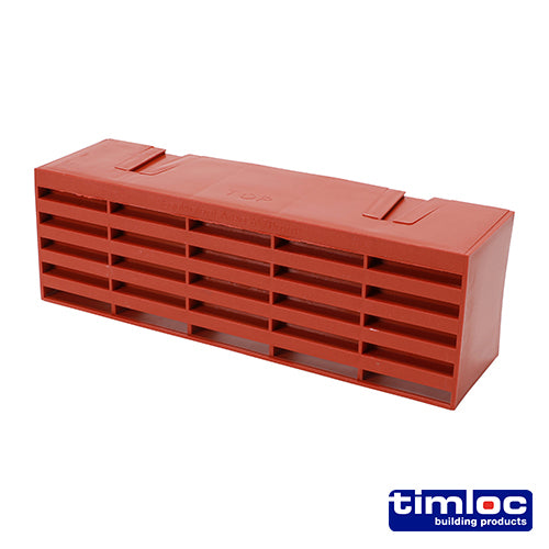 Airbrick Vent – Plastic (Terracotta) – 215 × 69 × 60mm – Pack of 20
