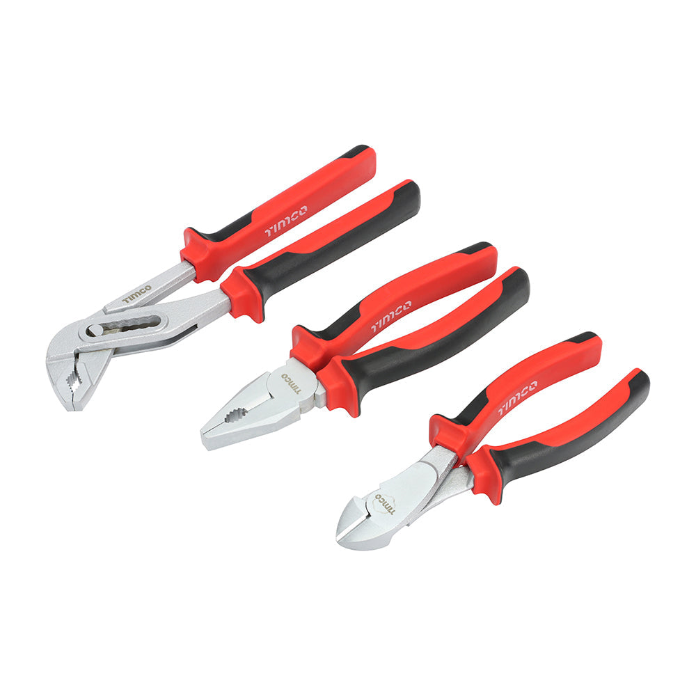 Tradesmans 3 Piece Pliers Set – 7″ 8″ 10″
