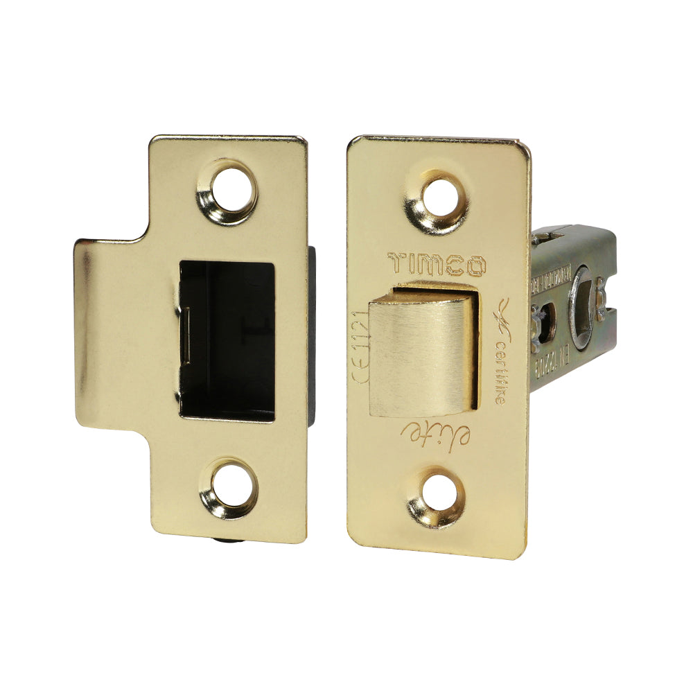 Tubular Latch – Electro Brass (76mm Case / 57mm Backset)