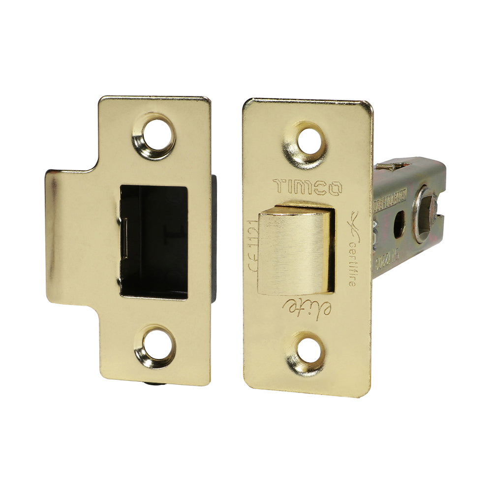 Tubular Latch – Electro Brass (76mm Case / 57mm Backset)