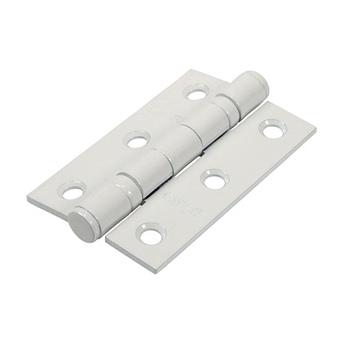 Twin Ball Bearing Butt Hinges – Steel - Epoxy White - 76 x 51