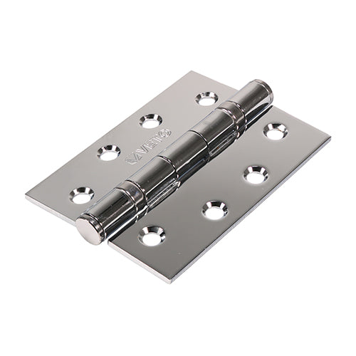 Twin Ball Bearing Butt Hinges – Steel - Polished Chrome - 102 x 76