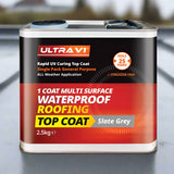Ultra V1 Waterproof Roofing Top Coat - Rapid UV Curing - 2.5/5kg