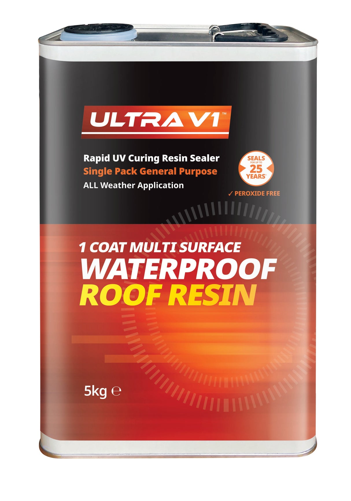 Ultra V1 UV Roof Repair Resin for GRP Roofs, Gutters & Flat Roof Repairs - 2.5/5kg