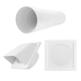 Through Wall Ventilation Kit DL0163 Louvre Vent with White External Vent