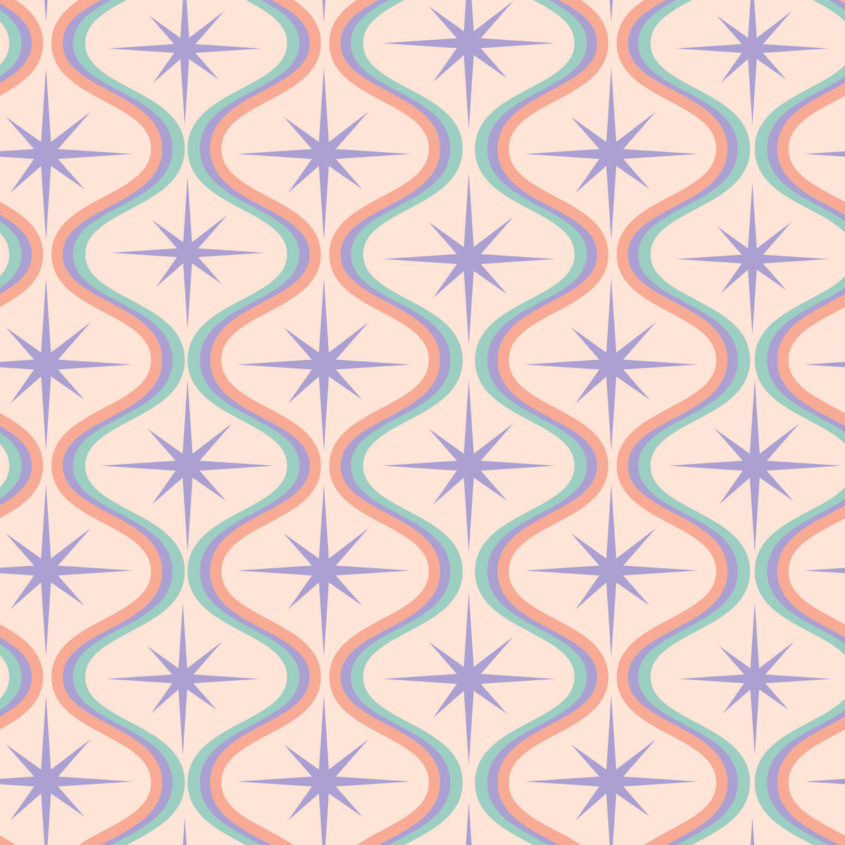 Vegas Blast Past Retro Pastel Wallpaper