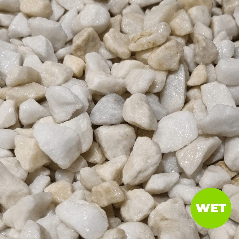 Polar White Marble Chippings Bulk bag