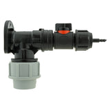 Wall Flange Kit 32mm MDPE + In-Line Valve + 4mm Micro Barb