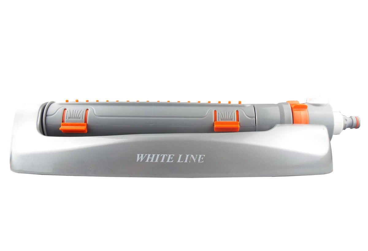 Metal Variable-Width Oscillating Sprinkler White Line