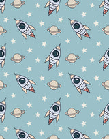 Explorer Designed Rockets Planets Stars Wallpaper
