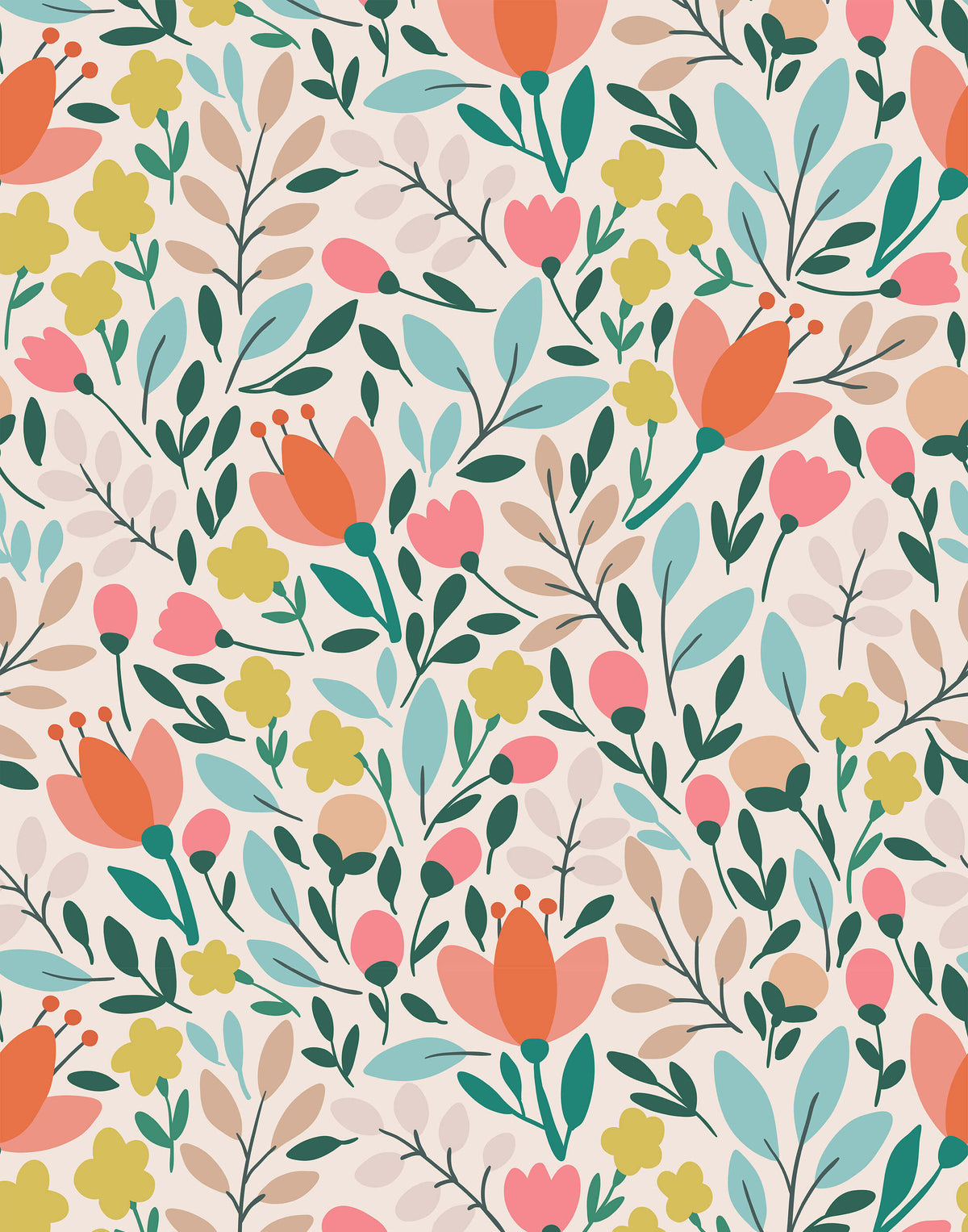Paige Delicate Floral Wallpaper