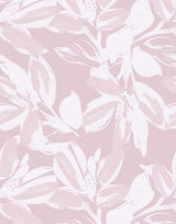 Pitch Abstract Painted Floral Wallpaper