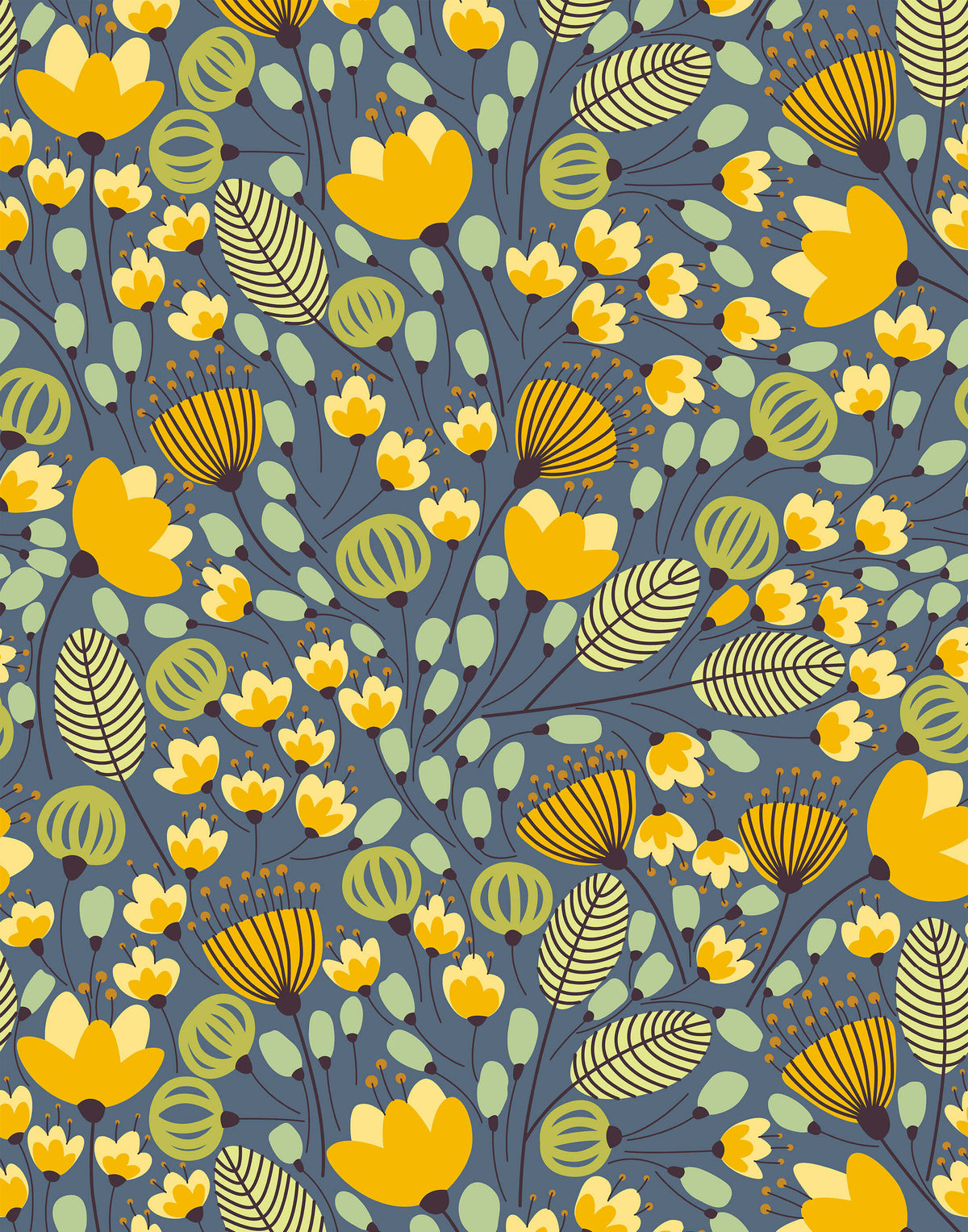 Spencer Fun Retro Floral Wallpaper