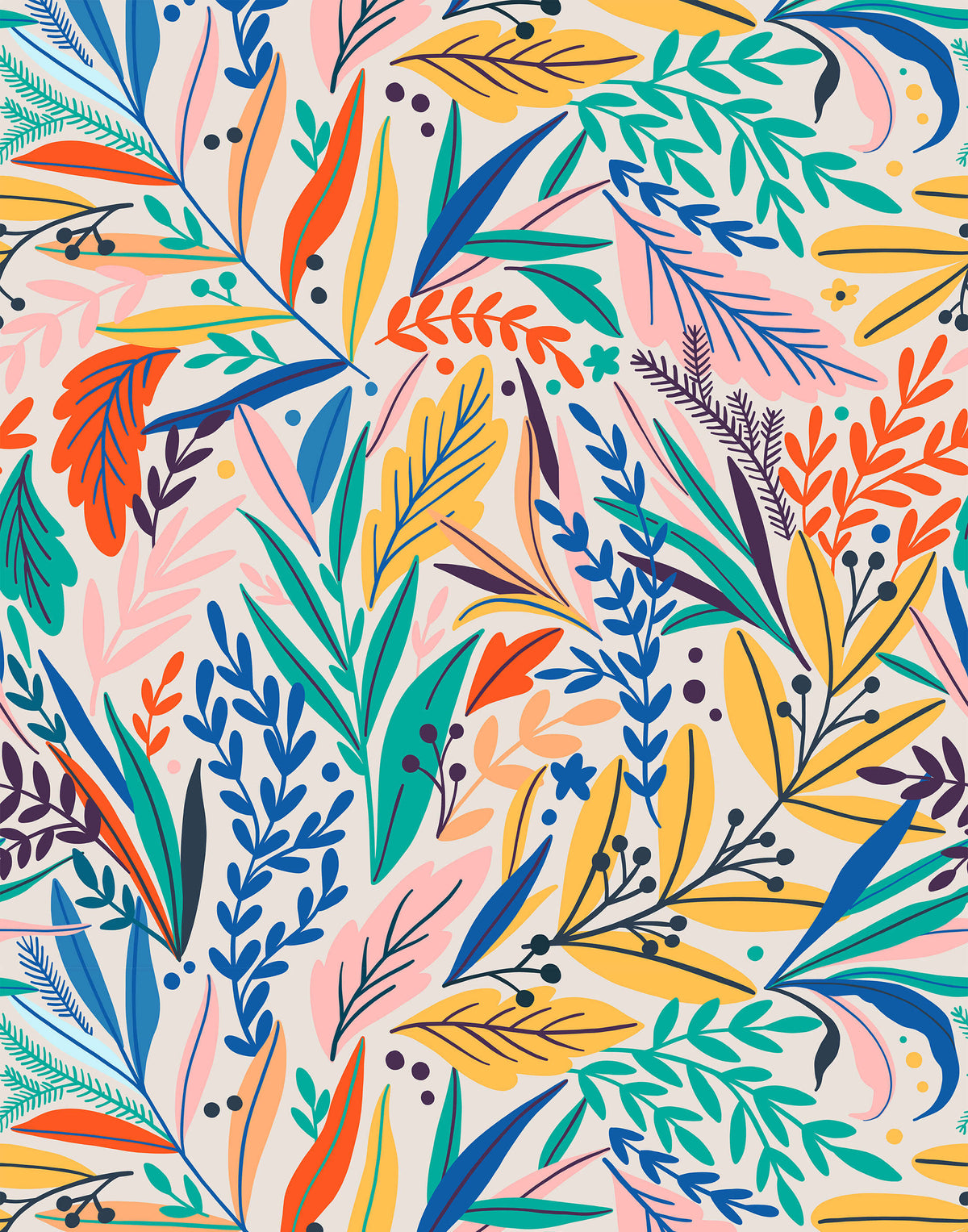 Tate Vibrant Floral Wallpaper