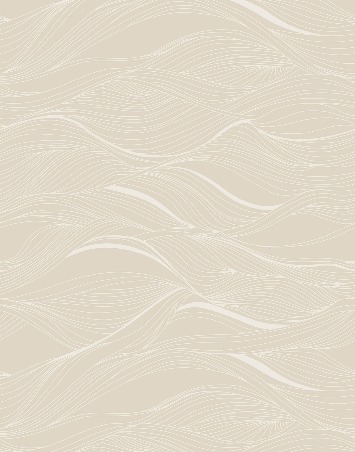 Whisper Soft Wavy Line Wallpaper