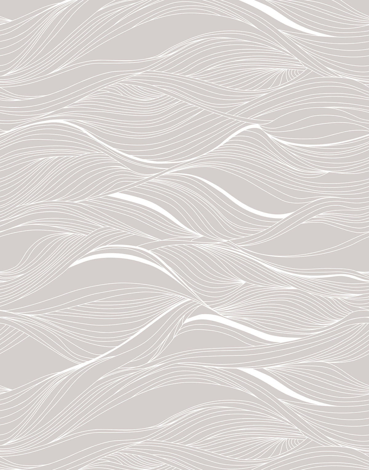 Whisper Soft Wavy Line Wallpaper