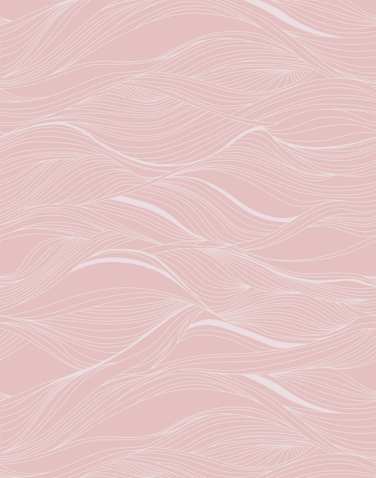 Whisper Soft Wavy Line Wallpaper