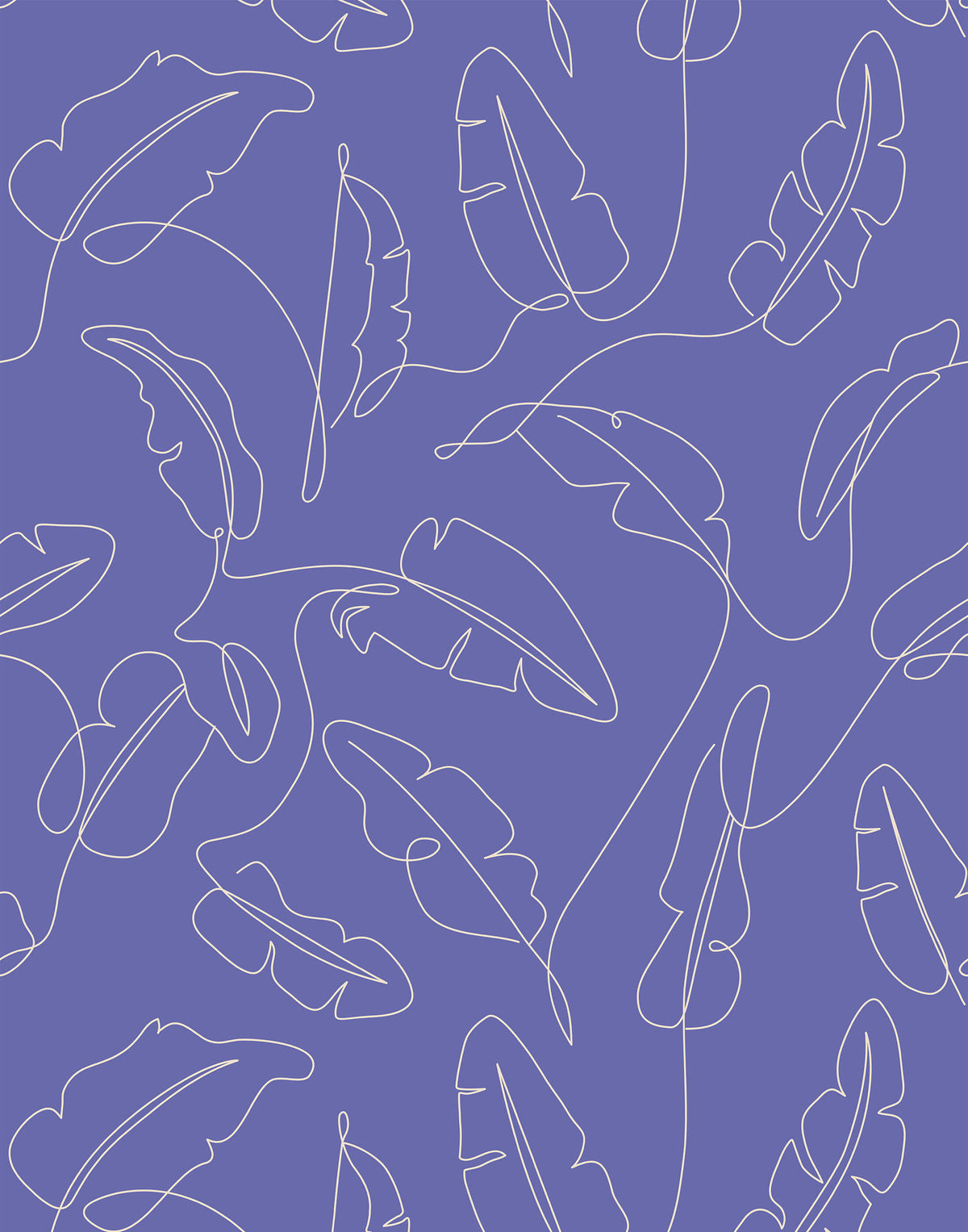Freya Drawn Art Minimalist Leaf Wallpaper