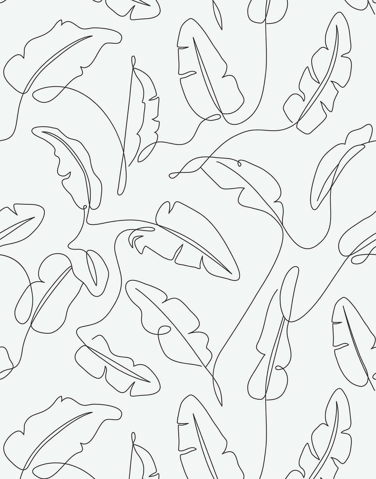 Freya Drawn Art Minimalist Leaf Wallpaper