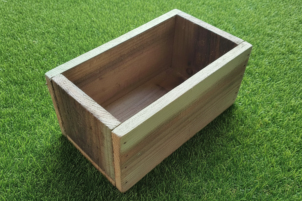 Wooden Rustic Planter Window Box no feet